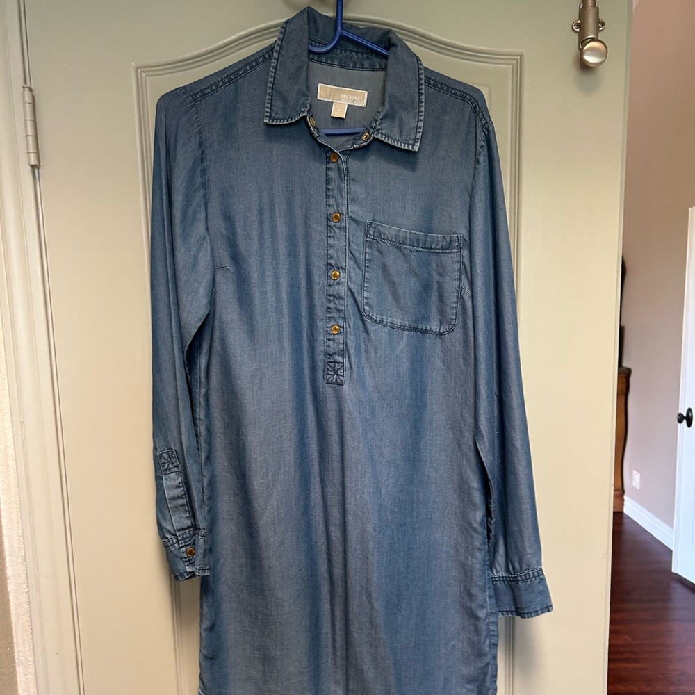 Michael Kors Soft Blue Denim Dress Size M